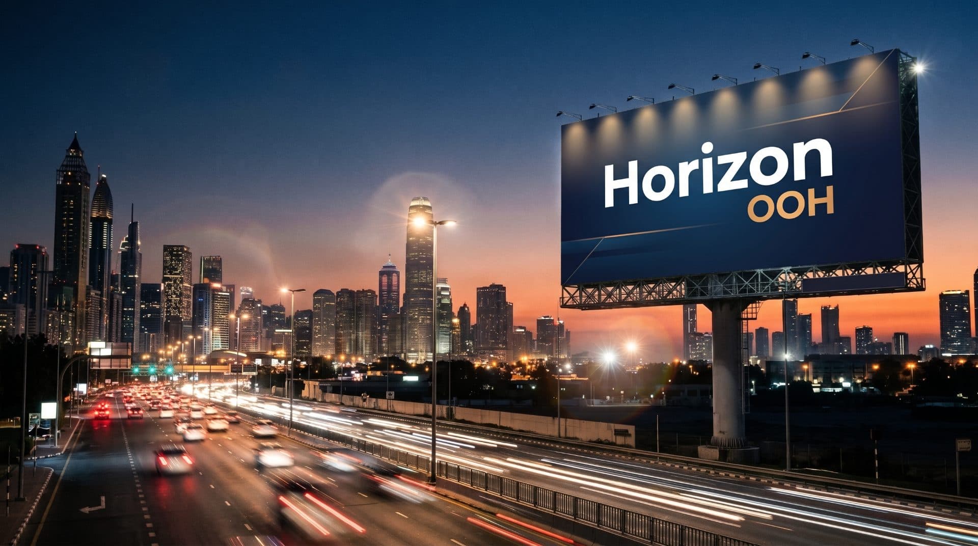 Horizon OOH outdoor advertising website shown on desktop and mobile